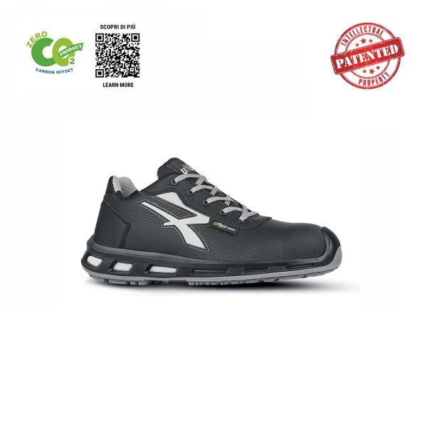 Upower Aspen UK S ESD Calzado de Seguridad Ecologicos - Talla 47 - Puntera AirToe Aluminium, Antiperforacion, Suela PU, Transpirables, Antideslizantes, Proteccion S3S CI FO SR - Color Negro