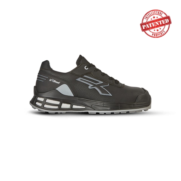 Upower Zak S ESD Calzado de Trabajo de Seguridad - Talla 38 - Microfibra Hidrofuga, Puntera AirToe Aluminium, Sistema Antiperforacion, Plantilla Antibacteriana, Tecnologia Infinergy - Color Negro
