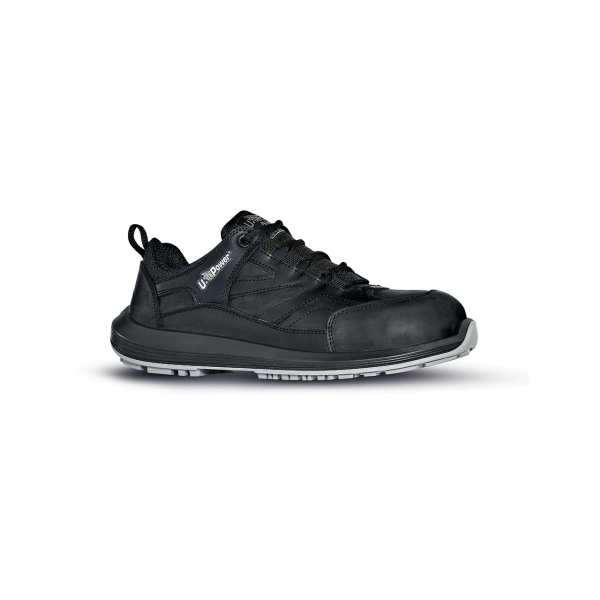 Upower Yukon S Calzado de Seguridad Bajos - Talla 38 - Empeine Piel Hidrofugo, Transpirables, AirToe Composite, Antiperforacion, Antideslizantes, Suela PU/PU, Proteccion S3S FO SR - Color Negro