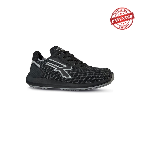 Upower Scudo S ESD Calzado de Seguridad - Talla 42 - Puntera AirToe Aluminium, Antipinchazos, Resistente a la Abrasion, Transpirable, Suela PU/PU High Rebound, Proteccion S3S CI FO SR - Color Negro