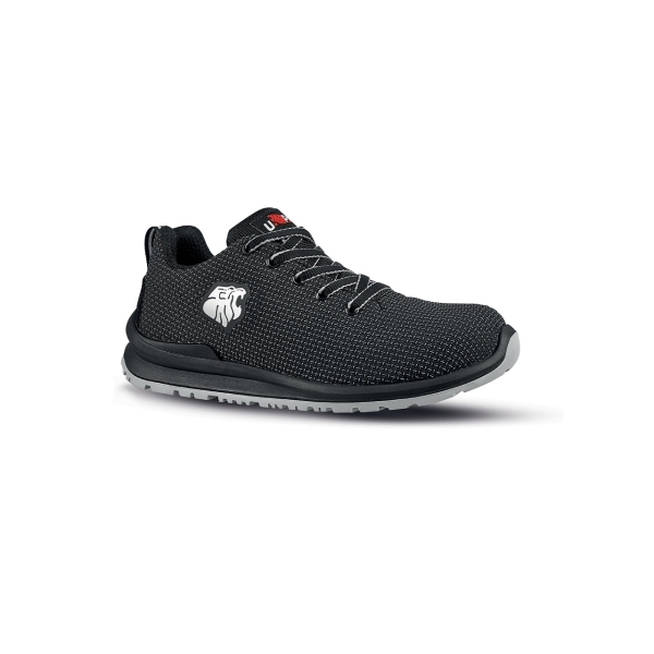 Upower James S Calzado de Seguridad Bajos - Talla 45 - Resistente, Impermeable, Transpirable, Puntal de Aluminio, Anti-Pinchazos, Suela Antideslizante, Proteccion S3S FO SR - Color Negro