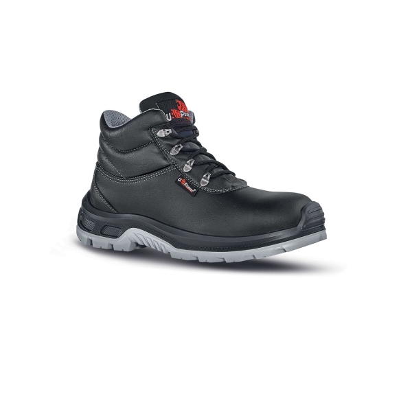 Upower Enough S Calzado de Seguridad - Talla 37 - Botines Ligeros, Microfibra Hidrofuga, Proteccion Contra Agua y Quimicos, Puntal AirToe Composite, Suela Antideslizante, Clase S3 CI HI SRC ESD - Color Negro