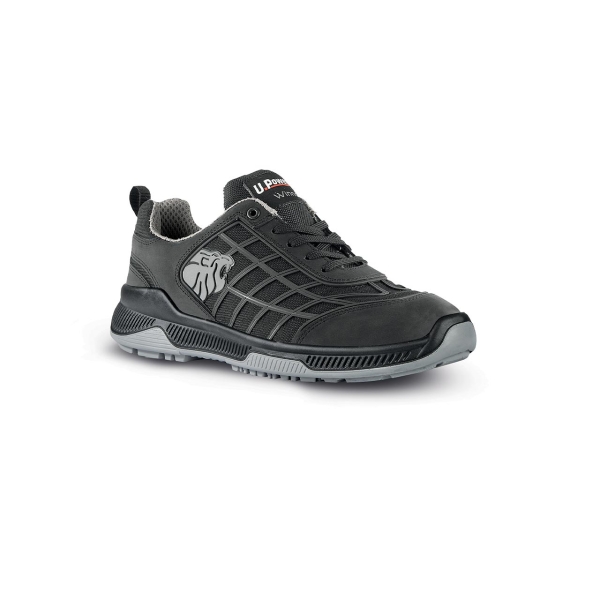 Upower Dribbling S Calzado de Seguridad - Talla 46 - Hidrofugos, Antiperforacion, Antideslizantes, Suela Doble PU, Proteccion S3S FO SR - Color Negro