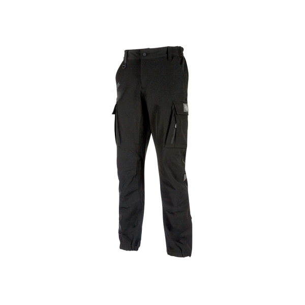 Upower Trek Pantalones Tecnicos Cargo - Talla L - Elasticidad Cuatro Direcciones, Repelentes a Liquidos, Transpirables, Secado Rapido, Refuerzos Resistentes, Detalles Reflectantes - Color Negro