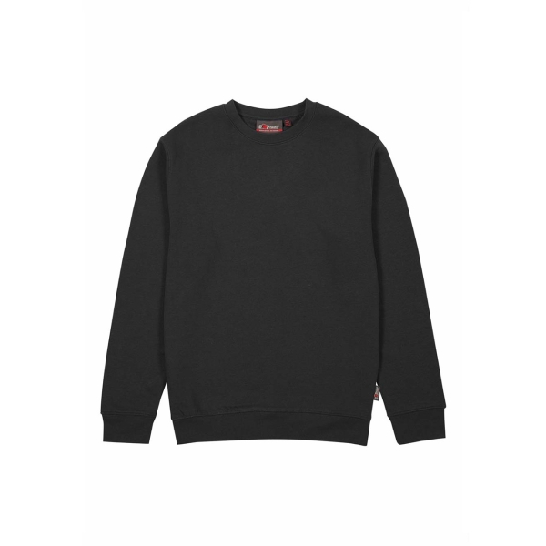 Upower Ombo Sudadera de Cuello Redondo - Talla L - Comodidad y Durabilidad, Polialgodon Suave, Resistencia a Lavados, Ajuste Perfecto, Proteccion DPI1, Versatil y Detallista - Color Negro Carbon