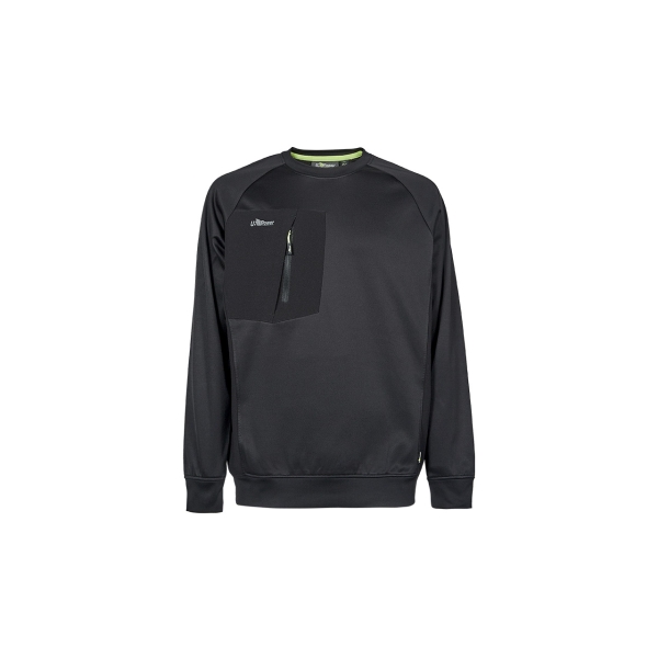 Upower York Sudadera Polar - Talla S - Cuello Redondo, Proteccion Termica, Peso Ligero - Color Negro Carbon