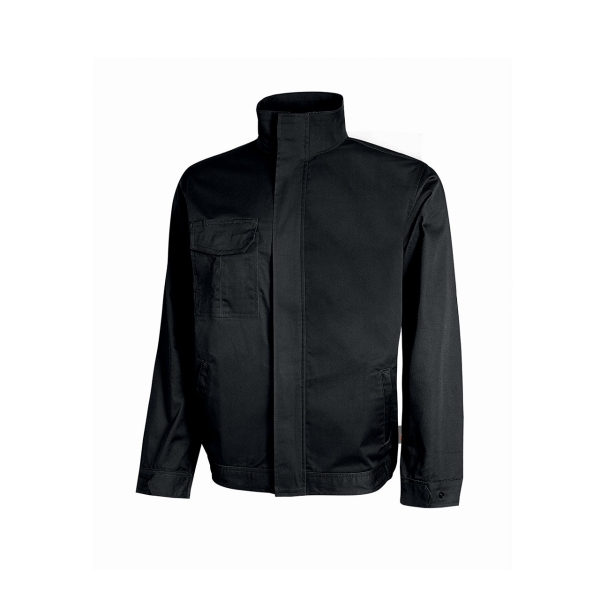 Upower Sofia Cazadora de Trabajo Resistente - Talla 4XL - Tejido Mechanical Stretch, Lavable a Alta Temperatura, Bolsillos con Cierre, Puños Ajustables, Tirador Portacredenciales - Color Negro Carbon