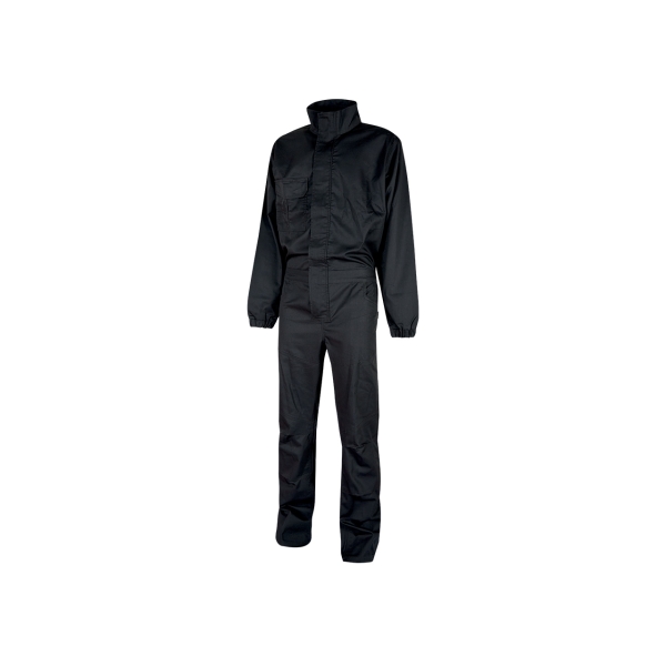 Upower Roma Mono de Trabajo - Talla XL - Policoton Mechanical Stretch, Multiples Bolsillos, Cintura y Puños Elasticos, Rodillas Preformadas, Triple Costura - Color Negro Carbon