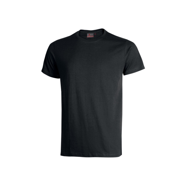 Upower Figi Camiseta de Trabajo - Talla 4XL - Algodon Cardado, Cuello Elastico Acanalado, Cinta Para-Sudor, Proteccion DPI1, Suavidad y Confort Prolongado - Color Negro Carbon