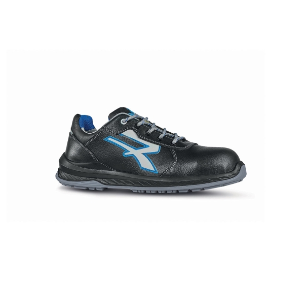 Upower Fuerte S Calzado de Seguridad - Talla 38 - Suela Vibram Antideslizante, Resistente al Aceite, Antiestatica, Proteccion Contra el Frio, Puntera Composite, Antiperforacion Textil - Color Negro/Azul