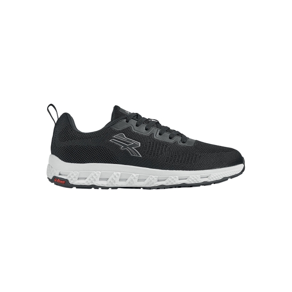 Upower Heston Zapato Bajo de Seguridad - Talla 41 - Comodidad y Estilo, Malla de Nailon Transpirable, Amortiguacion MEMORY FOAM, Adherencia en Superficies Resbaladizas, Proteccion OB e FO SR - Color Negro/Blanco