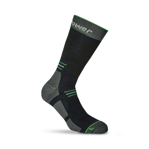 Upower Blow Calcetines de Trabajo Tecnicos - Talla L - Compresion Gradual, Termorregulacion, Soporte Tobillos, Transpirables, Costuras Planas, Talon y Puntera Reforzados - Color Verde Fluorescente