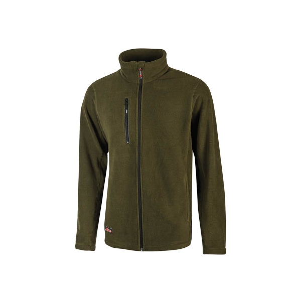 Upower Warm Chaqueta de Lana - Talla M - Comodidad y Durabilidad, Cremallera Interna, Proteccion DPI1, Diseño Resistente - Color Verde Oscuro