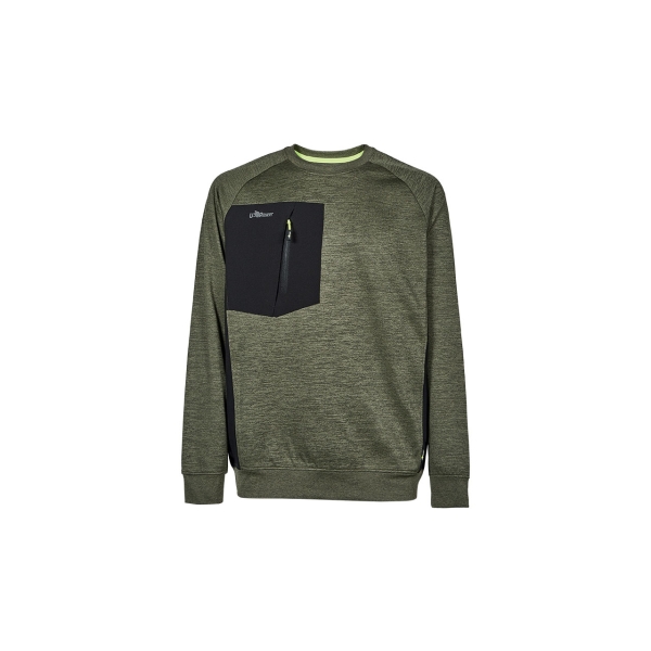 Upower York Sudadera Polar - Talla XL - Cuello Redondo, Proteccion Termica - Color Verde Oscuro