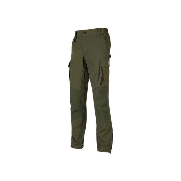 Upower Trek Pantalones Tecnicos - Talla XL - Elasticidad Cuatro Direcciones, Repelentes a Liquidos, Transpirables, Secado Rapido, Refuerzos Resistentes, Detalles Reflectantes - Color Verde Oscuro