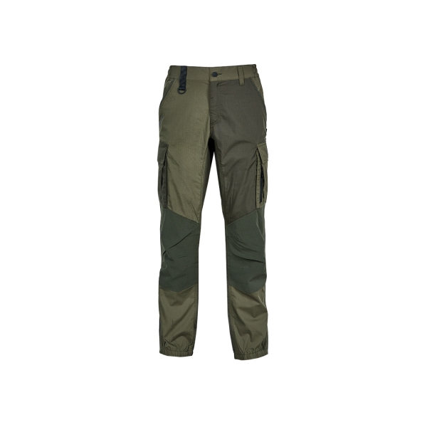 Upower Hike Pantalones Cargo Tecnicos - Talla XL - Tejido Ripstop Elastico, Resistencia al Desgaste, Bolsillos Multifuncionales, Refuerzos en Rodillas, Elementos Reflectantes - Color Verde Oscuro