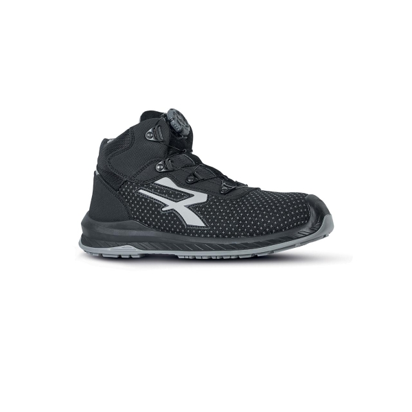 Upower Panama S ESD Zapato de Seguridad Alto - Talla 40 - Resistente a la Abrasion, Hidrorepelente, Transpirable, Puntera Ligera, Antiperforacion, Suela Antideslizante - Color Negro