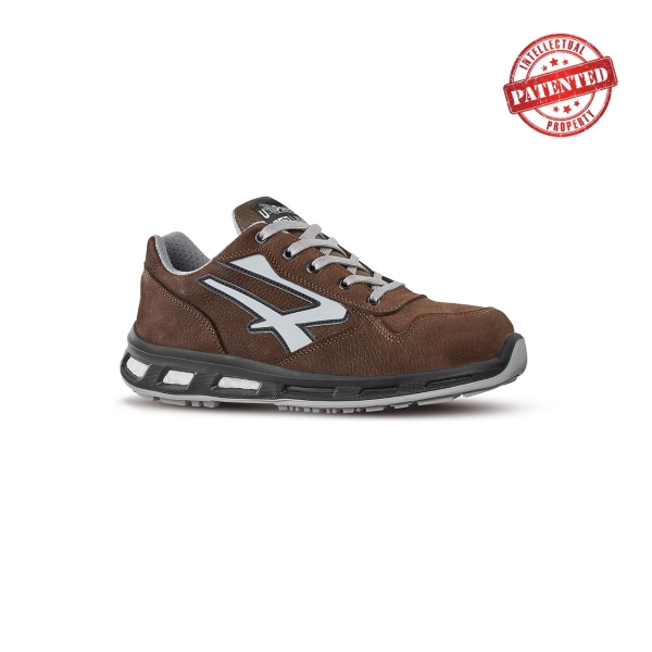 Upower Tiki S ESD Calzado de Seguridad Bajos - Talla 39 - Cuero Nubuck Resistente, Puntera de Aluminio, Hidrofugos, Antideslizantes, Proteccion S3S CI FO SR - Color Marron