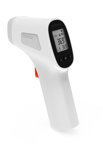 Motorola Nursery TE 93 Termometro sin Contacto - Pantalla Iluminada - Alerta de Fiebre - Color Blanco