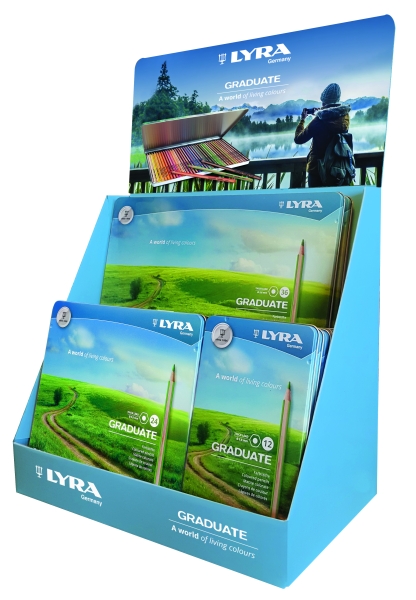 Lyra Graduate Expositor Lapices de Colores - Hexagonal - Color Negro