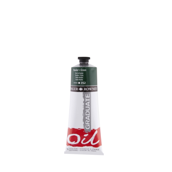 Daler Rowney Graduate Pintura al Oleo - Tubo de Aluminio - 220ml - Color Verde Hooker