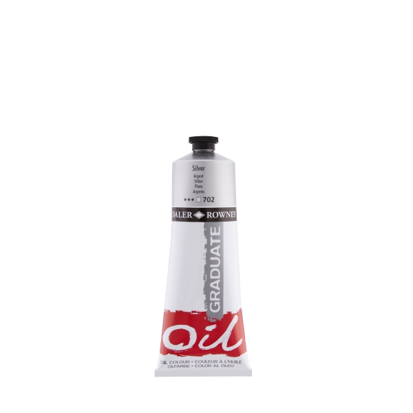 Daler Rowney Graduate Pintura al Oleo - Tubo de Aluminio - 220ml - Color Plata