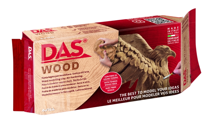 Das Wood Pasta de Madera para Modelar Que Endurece al Aire - 700g - Color Marron