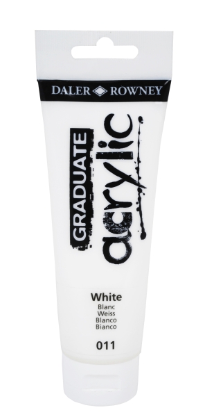 Daler Rowney Graduate Pintura Acrilica - Tubo de Plastico - 120ml - Color Blanco Titanio