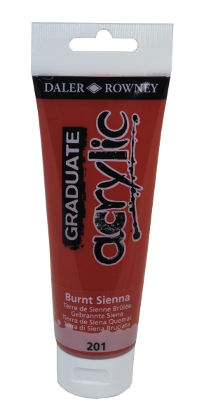 Daler Rowney Graduate Pintura Acrilica - Tubo de Plastico - 120ml - Color Siena Quemada