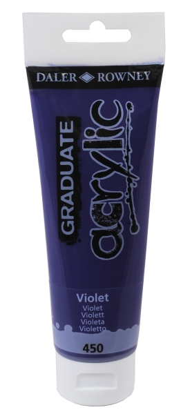 Daler Rowney Graduate Pintura Acrilica - Tubo de Plastico - 120ml - Color Violeta