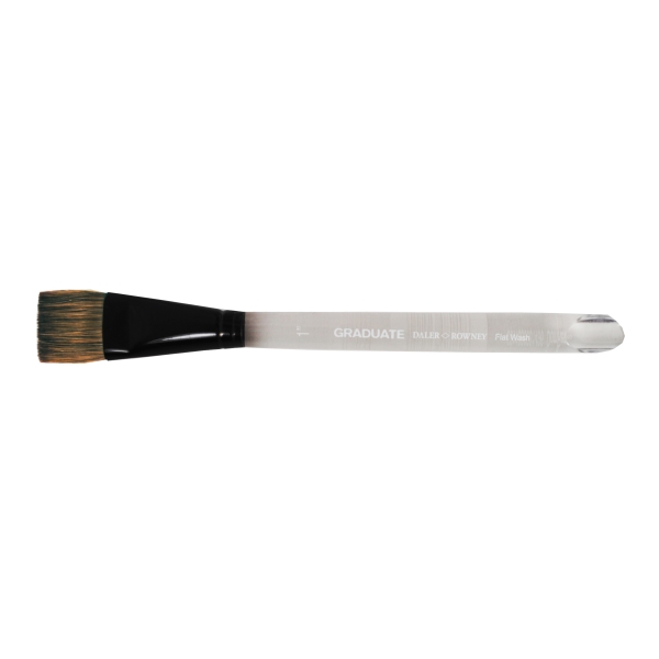 Daler Rowney Graduate Pincel Acuarela - Mezcla de Pelo de Pony y Sintetico - Mango Corto - Plano Lavis 1"