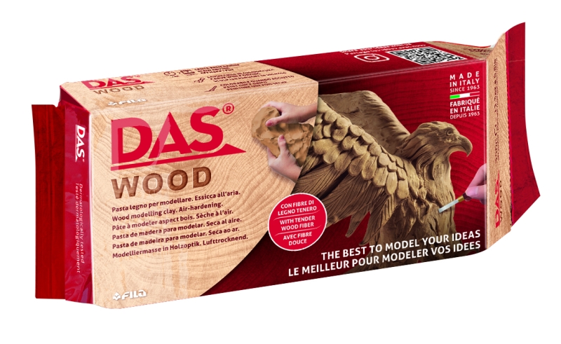 Das Wood Pasta de Madera 350g - Con Tiernas Fibras de Madera - A Base de Agua - Testado Dermatologicamente - Color Marron