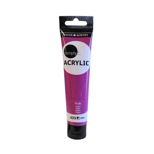Daler Rowney Simply Pintura Acrilica - Tubo de Plastico - 75ml - Color Lila