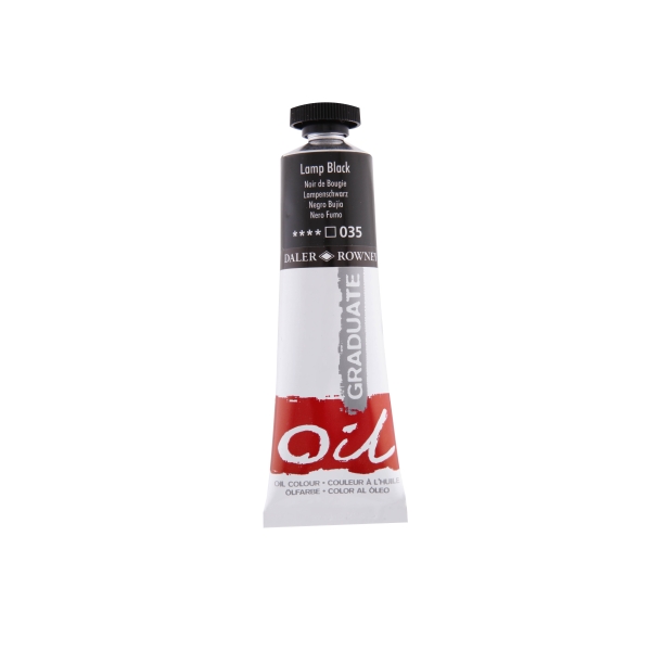 Daler Rowney Graduate Pintura al Oleo - Tubo de Aluminio - 38ml - Color Negro Lampara