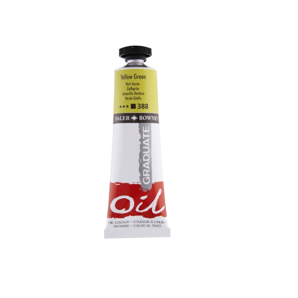 Daler Rowney Graduate Pintura al Oleo - Tubo de Aluminio - 38ml - Color Amarillo Verde
