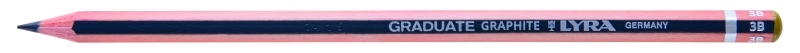 Lyra Graduate Lapiz de Grafito - Hexagonal - Graduacion 3B - Color Gris Oscuro