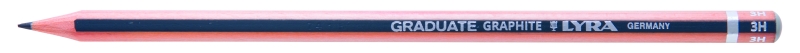 Lyra Graduate Lapiz de Grafito - Hexagonal - Graduacion 3H - Color Gris Oscuro