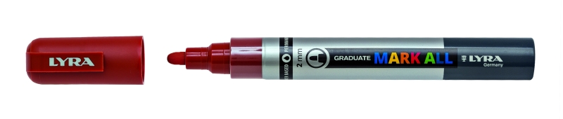 Lyra Mark All Rotulador Permanente - Multisuperficie - Punta Redonda - 2mm - Color Marron