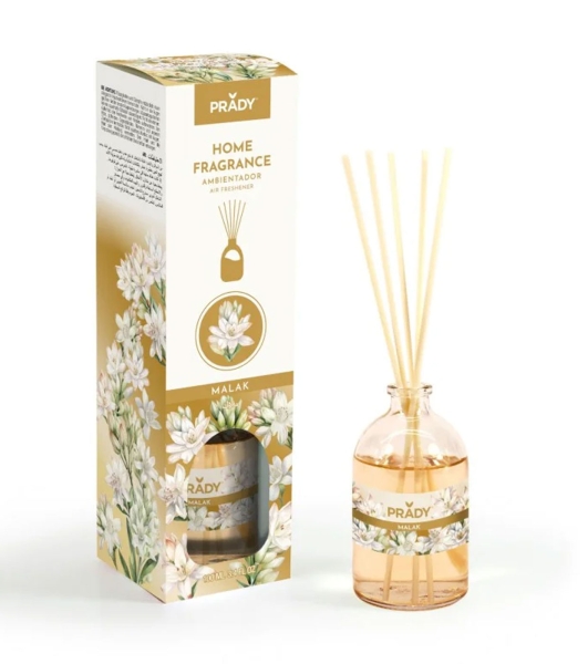 Prady Ambientador Mikado Malak - Frasco de Cristal 100 ml y Varitas Difusoras