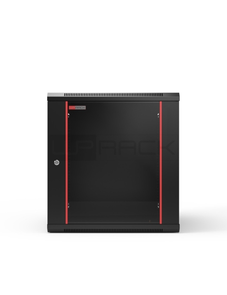 WP RWB-09605-B Armario Mural 9U - Puerta de Cristal - Cerradura de Seguridad - 600x500x500mm - Color Negro