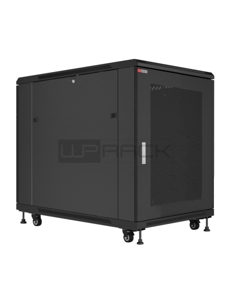 WP RSB-10610-B Armario de Suelo para Redes 10U - Puerta de Acero Perforada - Cerradura de Seguridad - 600x1000x594mm - Color Negro