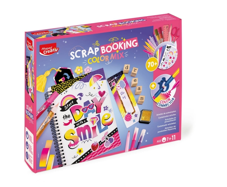 Maped Scrapbooking Color Mix - Contiene mas de 70 Accesorios - Para Niños a partir de 7 Años