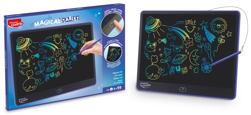 Maped Magical Tablet - Tableta LCD 16" de Gran Formato para Dibujar y Escribir - Para Niños a partir de 4 Años