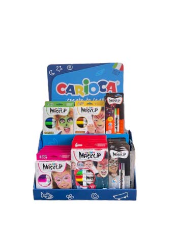 Carioca Mask Up Expositor con 32 Packs de Maquillaje para Fiestas Surtidos