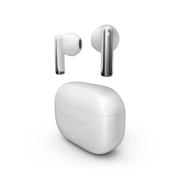 Energy Sistem StyleBuds Auriculares True Wireless - Bluetooth 5.4 - Cancelacion de Ruido en Microfono - 25h Autonomia - Modo Baja Latencia - Configurable con ESmart Connect - Color Blanco