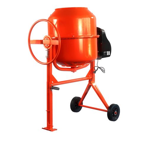 Blim Hormigonera de 140 Litros - Potencia 550W - Velocidad Mezclado 29rpm - Corona de Acero Fundido - 111x73x118cm - Color Naranja