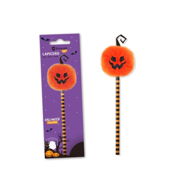 Bismark Lapiz Diseño Calabaza - Pompon Suave con Forma de Calabaza