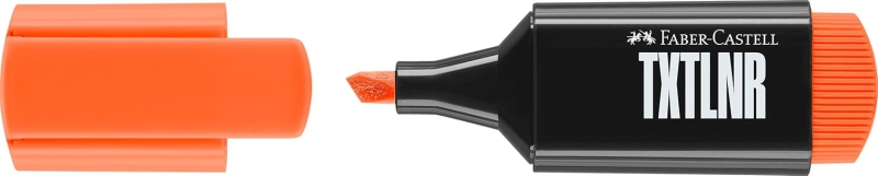 Faber-Castell TXTLNR Marcador Fluorescente - Punta Biselada - Trazo entre 1, 2 y 5 mm - Tinta con Base de Agua - Color Naranja
