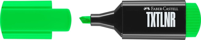 Faber-Castell TXTLNR Marcador Fluorescente - Punta Biselada - Trazo entre 1, 2 y 5 mm - Tinta con Base de Agua - Color Verde