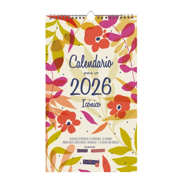 Finocam Talkual Calendario de Pared - Anual 2026 - 210x5x364mm - Espacio para Escribir - Color Surtidos